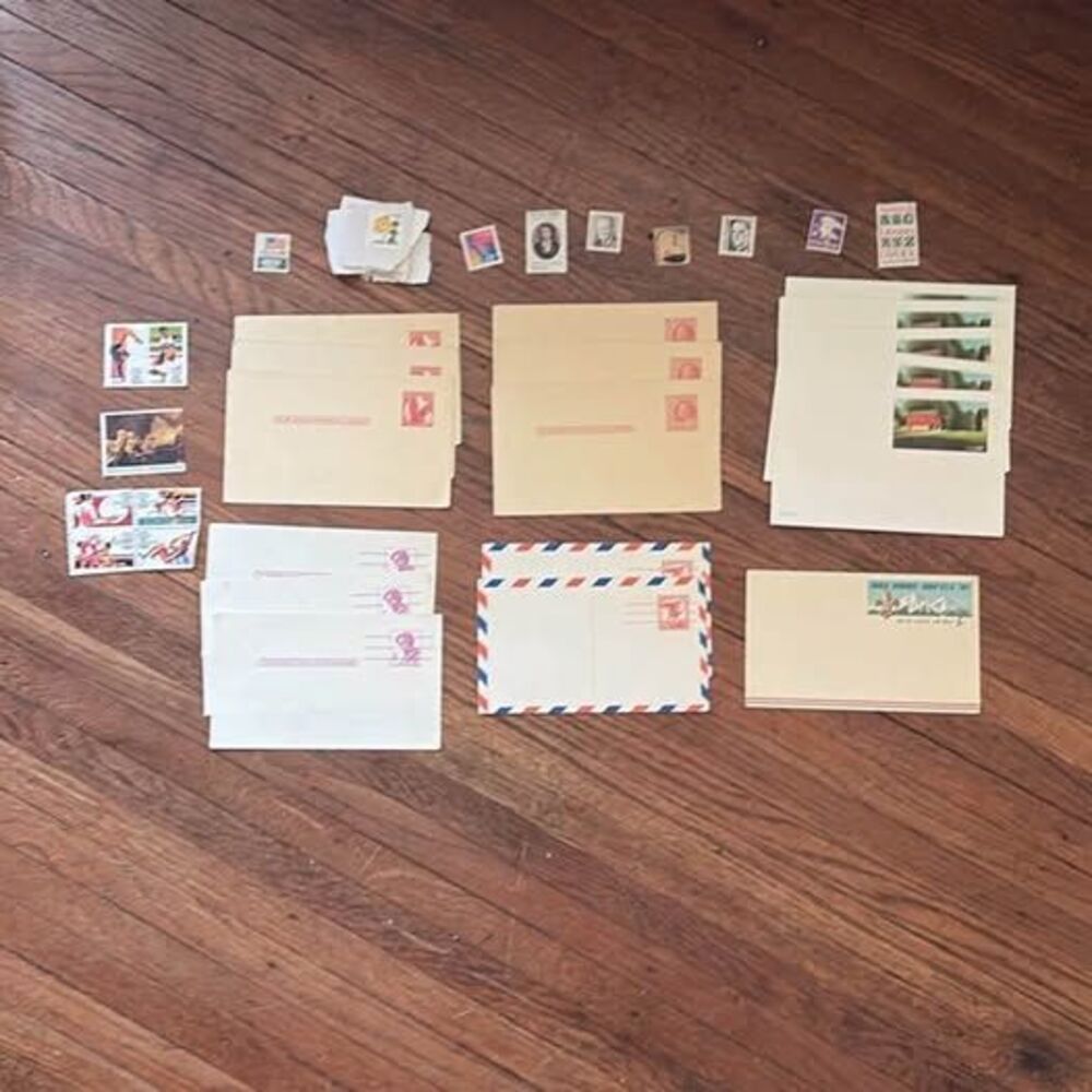 Vintage US Postage Stamp and Postal Card Collection